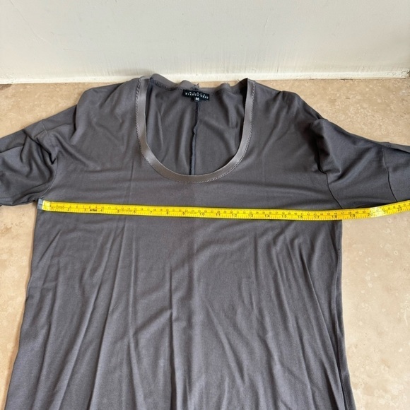 Maria Bianca Nero Gray Scoop Neck Long Sleeve Silk Trim Womens Size M Vintage - Picture 8 of 14